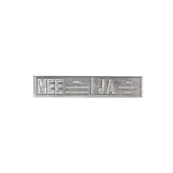 Ja/Nee sticker Metaal kleur