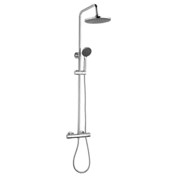 Atlantic regendoucheset Asher met handdouche 3 standen en thermostaatkraan chroom - hartafstand kraan 12 cm
