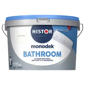 Histor Monodek Bathroom muurverf RAL 9010 gebroken wit 2,5 liter