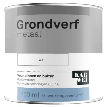 Karwei grondverf metaal wit 250 ml
