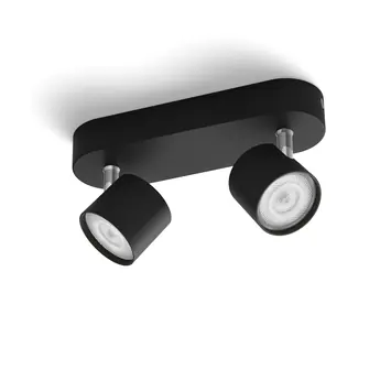 Philips Star zwart 2-lichts