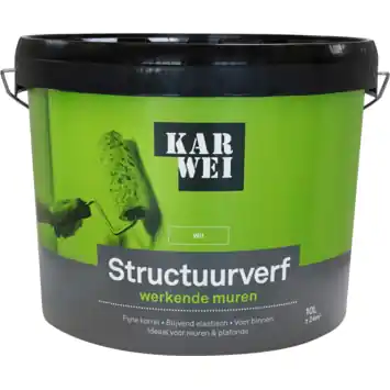 KARWEI structuurverf werkende muren wit 10 liter
