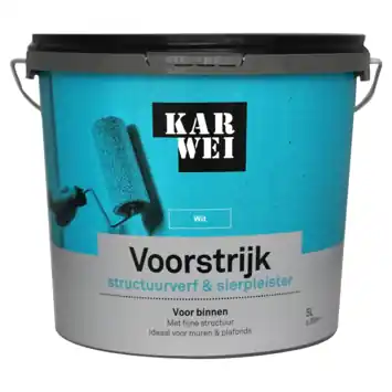 KARWEI voorstrijk structuurverf en sierpleister wit 5 liter