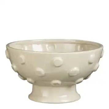 Decoratie schaal wit - h16xd28,5cm