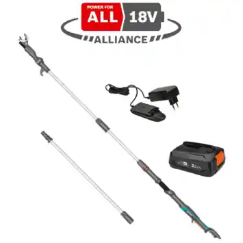 Gardena 18V telescopische takkenschaar 3,6m (P4A) Incl. 2.0Ah accu + lader