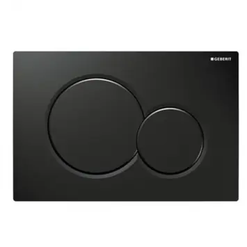 Geberit Bedieningspaneel Sigma 01 Zwart glanzend voor inbouwreservoir Systemfix