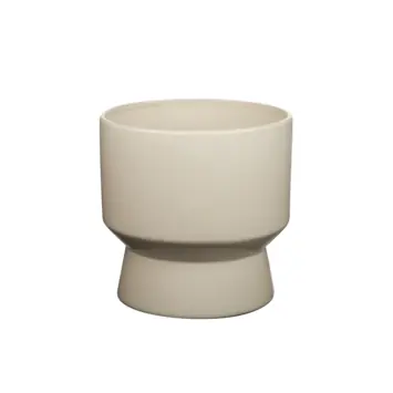 Keramieken bloempot creme 30x30x30cm