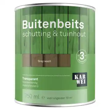KARWEI buitenbeits schutting & tuinhout transparant grey wash 750 ml
