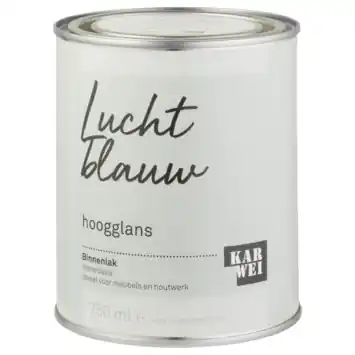 Karwei binnenlak hoogglans lucht blauw 750 ml