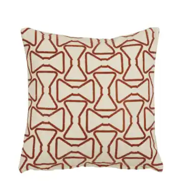 Kussen graphic strik beige 45 x 45 cm