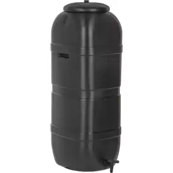 Practo Garden Classic regenton 100L zwart kunststof 32 x 95 cm inclusief kraantje