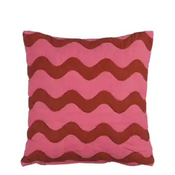 Kussen roze waves - l45xb45xh10cm