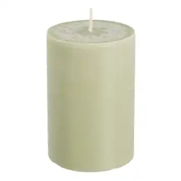 Pilaar kaars stearine lichtgroen - h10xd6,8cm