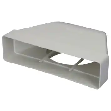 Sanivesk vlakkanaal bochtstuk 90° verticaal 220x55 mm Ø 125 mm