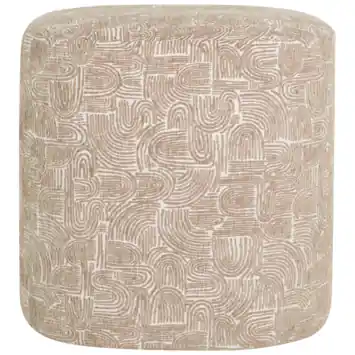 KARWEI poef Noé beige stof