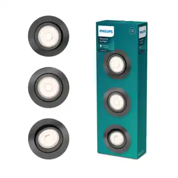 Philips inbouwspot Donegal 3XGU10 grijs