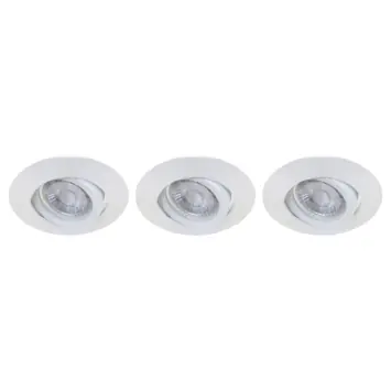 Karwei inbouwspot rond wit set van 3