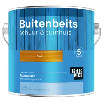 KARWEI buitenbeits schuur & tuinhuis transparant teak 2,5 liter