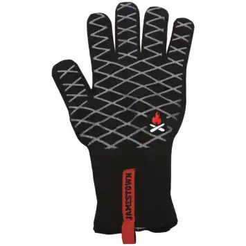 Jamestown BBQ handschoen silicone kunststof zwart L