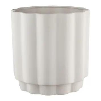 Keramieken pot mat wit 30x30x30cm