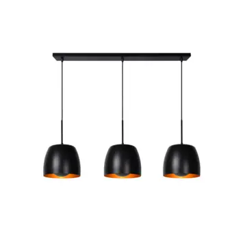 Lucide hanglamp Nolan zwart Ø24 cm
