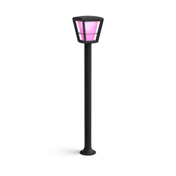 Philips Hue sokkellamp Econic zwart - wit en gekleurd licht 15W - hoog