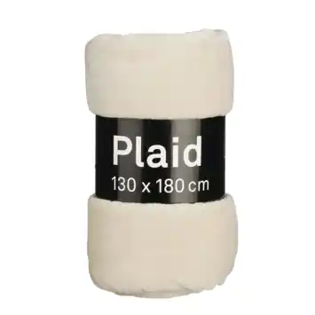 Fleece plaid beige - l180xb130cm