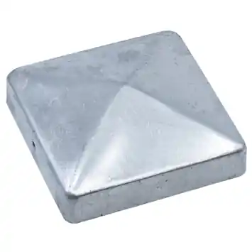 Afdekkap piramide tuinpaal verzinkt 9x9 cm