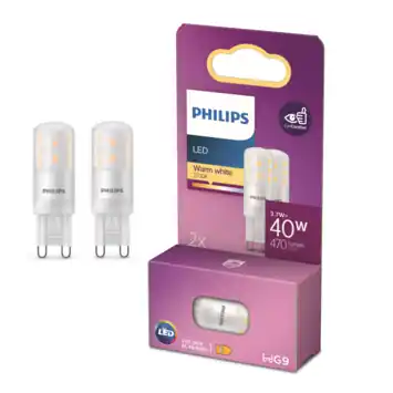 Philips LED capsule G9 3,7W 470 lm 2700K 2 stuks