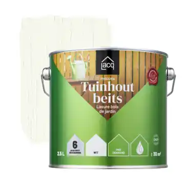 Lacq Produra Tuinhout beits dekkend wit 2,5 liter