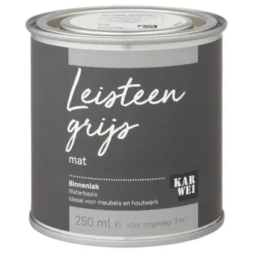 Karwei kleurtester binnenlak mat leisteen grijs 250 ml