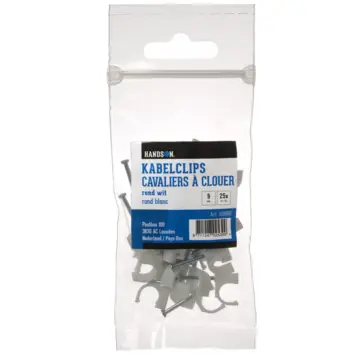 HANDSON kabelclip rond wit 9mm (25 stuks)