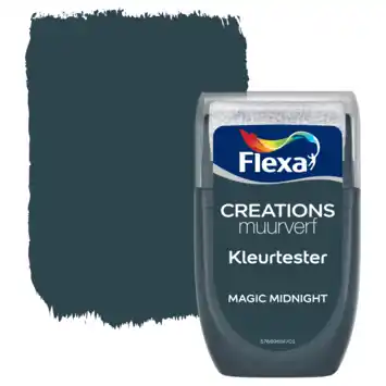 Flexa Creations muurverf kleurtester mat magic midnight 30 ml