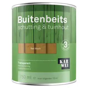 KARWEI buitenbeits schutting & tuinhout transparant red wash 750 ml