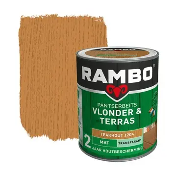 Rambo Pantserbeits Vlonder & Terras mat transparant teak hout 1 liter