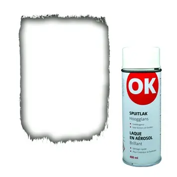 OK spuitlak hoogglans wit 400 ml