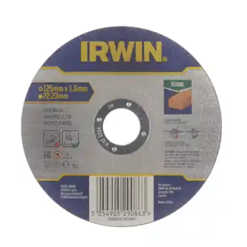 Irwin Pro doorslijpschijf Ø125 mm. Dikte 1.6 mm. Voor steen.