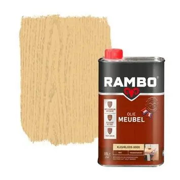 Rambo meubel olie mat transparant kleurloos 500 ml