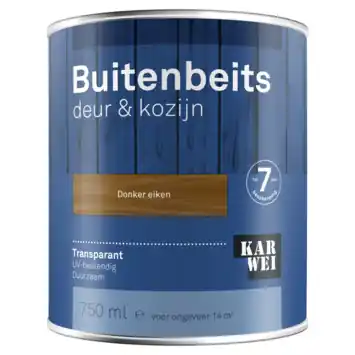 KARWEI buitenbeits deur & kozijn transparant donker eiken 750 ml