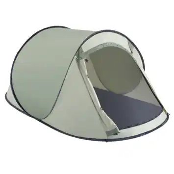 Pop-up tent 2 personen kunststof groen 2,45 x 1,45 x 1,1 m