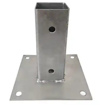 Paalhouder met plaat verzinkt 5 x 5 cm