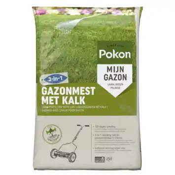 Pokon gazonmest met kalk 16,8 kg voor 250 m²