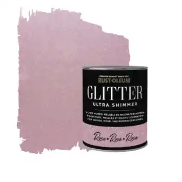 Rust-Oleum glitterverf ultra shimmer rose 750 ml