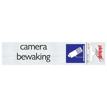 Pickup Alu deurbordje camera bewaking 165x44 mm