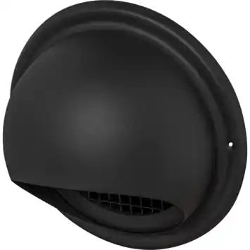 Sanivesk overdrukrooster dampkap bol inox zwart Ø125mm