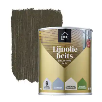 Lacq Lijnolie beits transparant antraciet 750 ml