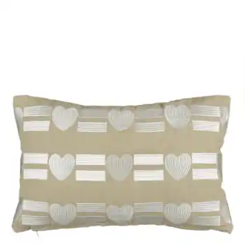 Kussen hart beige - l55xb35xh10cm