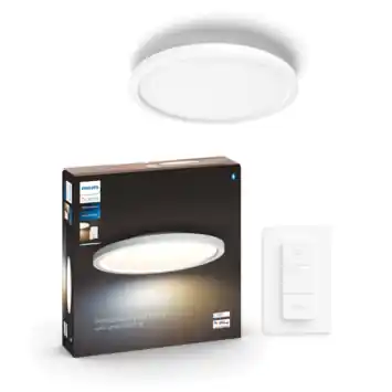Philips Hue paneellamp Aurelle wit - warm tot koelwit licht 25W - rond - met dimmer switch