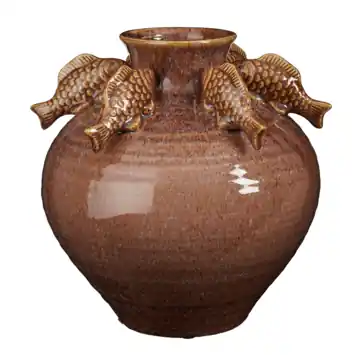 Gisele vaas bruin - h27xd25cm