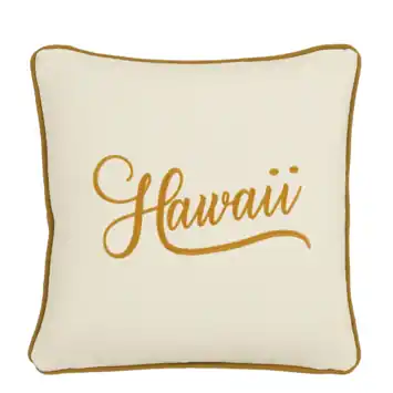 Kussen oker Hawaii - l45xb45xh10cm